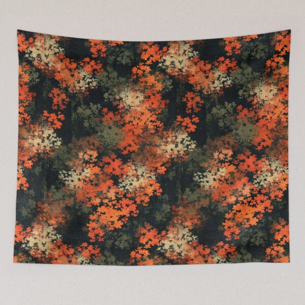 Item preview, Autumn Leaves Confetti Dot Pattern on Black designed and sold by Piotrek0001.