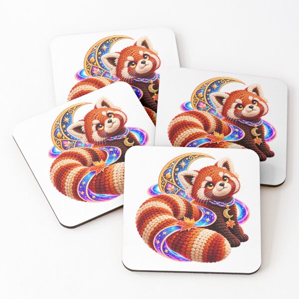 Item preview, Celestial Crochet Red Panda – Moonlit Autumn Amigurumi designed and sold by Digital Culture Studio.