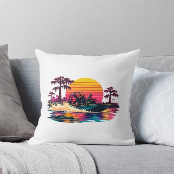 Item preview, Retro Airboat Swamp Sunset Synthwave Florida designed and sold by RekiStyle.