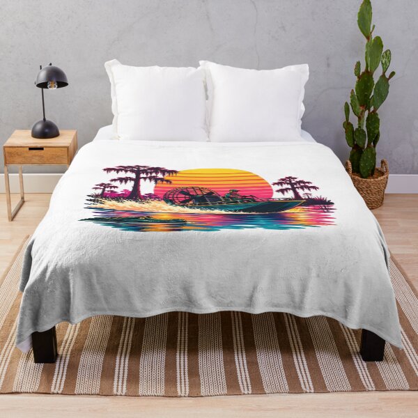 Item preview, Retro Airboat Swamp Sunset Synthwave Florida designed and sold by RekiStyle.