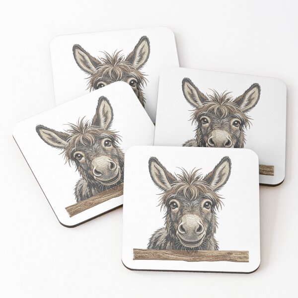 Item preview, Cute Peeking Donkey Farm Animal Humor Cute Donkey Lover Gift designed and sold by raedattia.