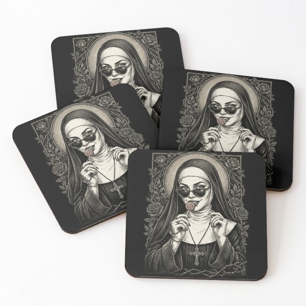 Item preview, Dark Gothic Nun Sunglasses Lollipop Rose Thorns designed and sold by k3rstman1.