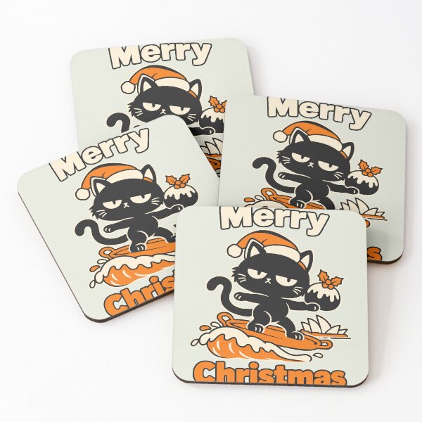 Item preview, Cat surfing Australian Christmas on lunch tray designed and sold by Honu2025.