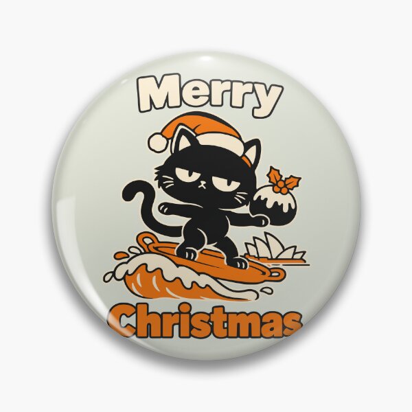 Item preview, Cat surfing Australian Christmas on lunch tray designed and sold by Honu2025.