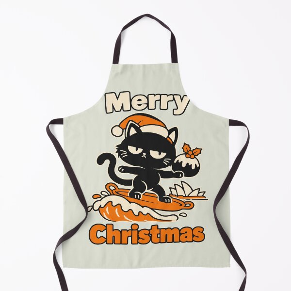 Item preview, Cat surfing Australian Christmas on lunch tray designed and sold by Honu2025.