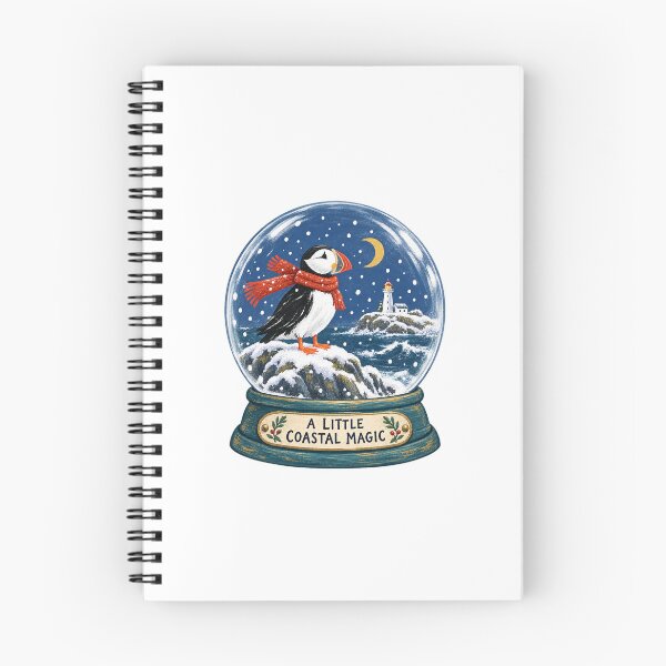 Item preview, A Little Coastal Magic Puffin Snow Globe designed and sold by AMICO77.