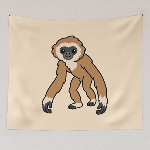 Item preview, Cute Cartoon Gibbon designed and sold by WildlifeDoodle.