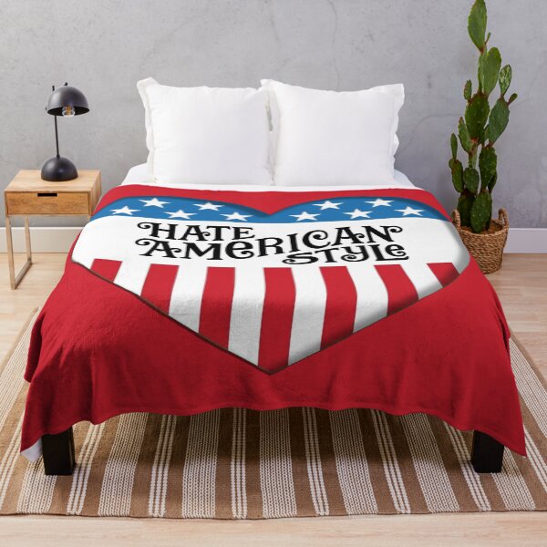 Item preview, Hate American Style - Satirical Political Parody Heart designed and sold by Deviant Logic Design.