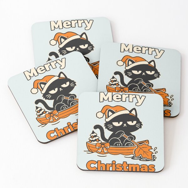 Item preview, Canadian Christmas rowing cat using maple leaf designed and sold by Honu2025.