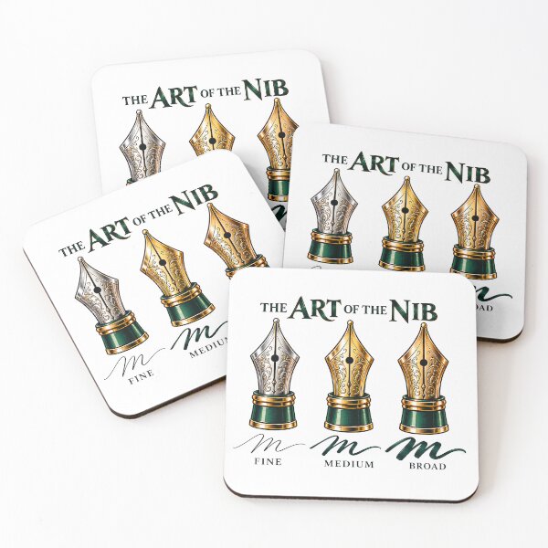 Item preview, The Art of the Nib – Fountain Pen Nib Sizes, Fine Medium Broad, Calligraphy Gift designed and sold by Digital Culture Studio.