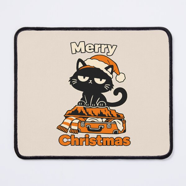 Item preview, Cat crushing Christmas suitcase under South African mountain laptop designed and sold by Honu2025.
