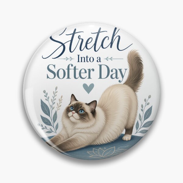 Item preview, Ragdoll Cat – Stretch Into a Softer Day designed and sold by PurrBloom Studio.