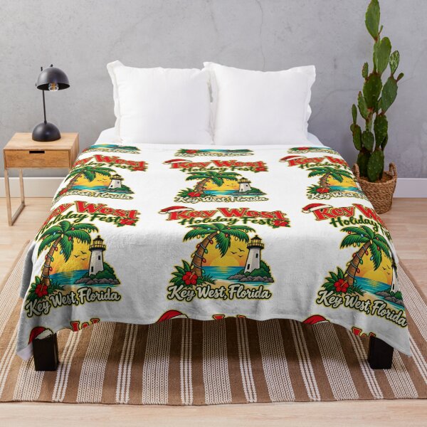 Item preview, Key West Tropical Christmas Lighthouse Palm Tree Red Hibiscus Island Family Gift designed and sold by IRON WINGS /USAF.