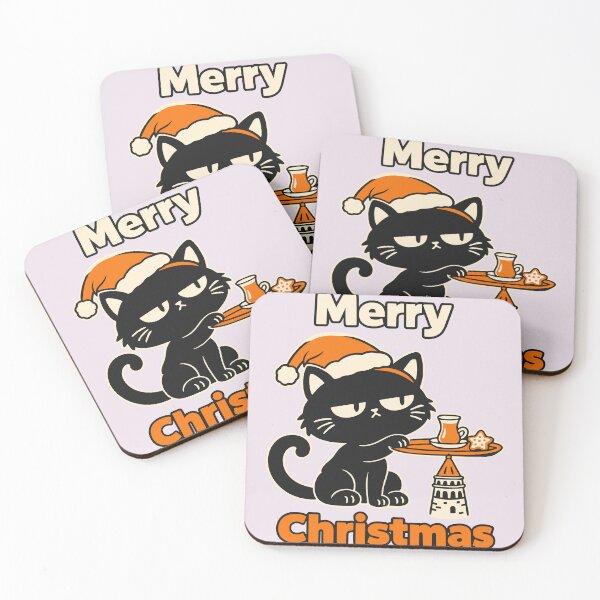 Item preview, Cat balancing Christmas tray on tiny Turkish tower designed and sold by Honu2025.