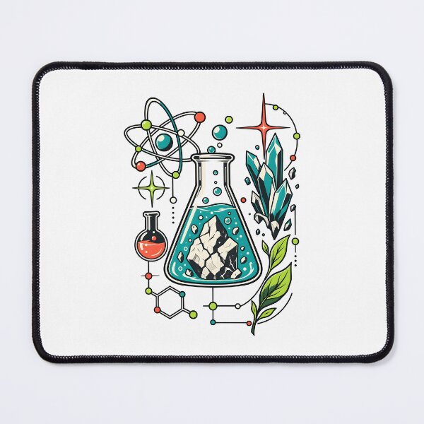 Item preview, Science Beaker Atom & Crystals Aesthetic Graphic designed and sold by sidki-SDK.