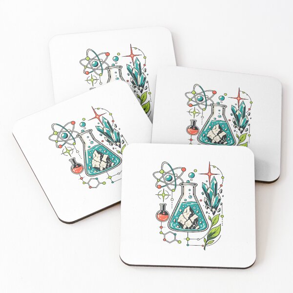 Item preview, Science Beaker Atom & Crystals Aesthetic Graphic designed and sold by sidki-SDK.