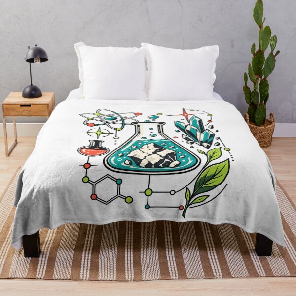Item preview, Science Beaker Atom & Crystals Aesthetic Graphic designed and sold by sidki-SDK.