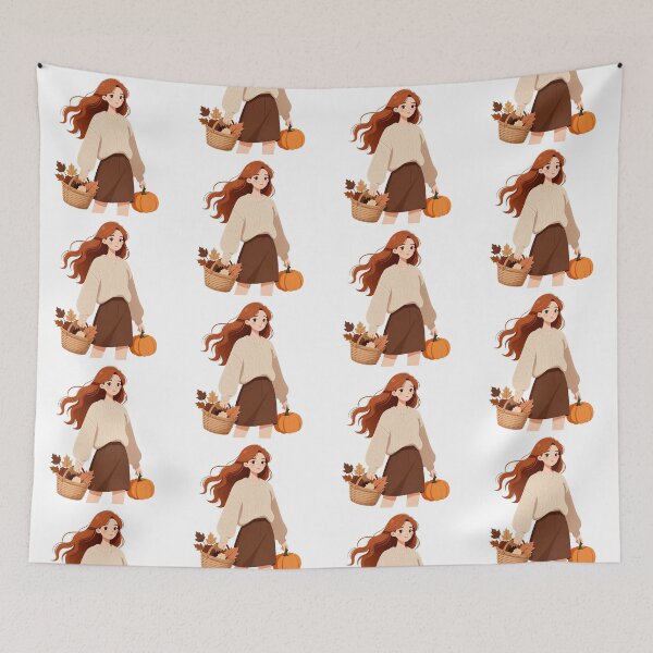 Item preview, Autumn girl designed and sold by PrintLabStudio.