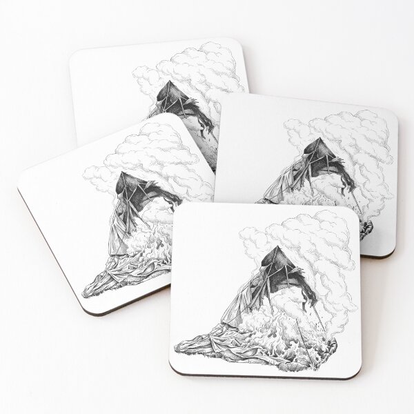 Item preview, Camping Tent on Fire designed and sold by Naux | Design & Illustration.