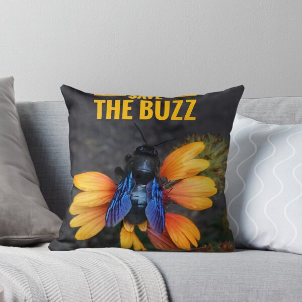 Item preview, Carpenter bee (Xylocopa violacea) with blue wings sitting on an orange flower. designed and sold by Enerjetal.
