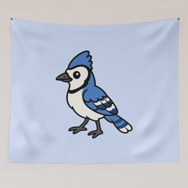 Item preview, Cute Cartoon Blue Jay designed and sold by WildlifeDoodle.