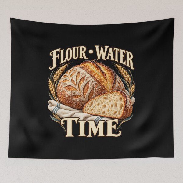 Item preview, Flour Water Time Sourdough Bread and Wheat designed and sold by TeeAbility.