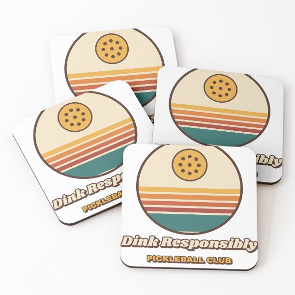 Item preview, Dink Responsibly Funny Pickleball Retro Sunset designed and sold by Walli's.