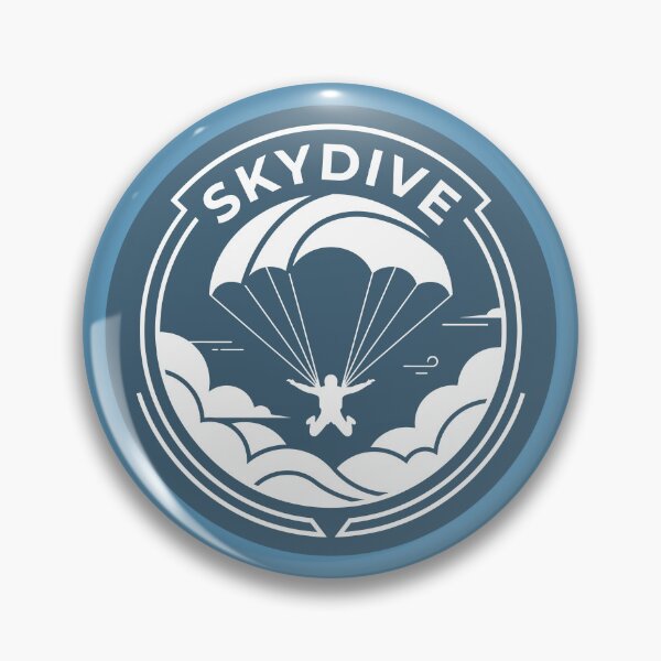 Item preview, Skydive Skydiving Badge Extreme Sport Parachutist Graphic    designed and sold by KiwiRider.