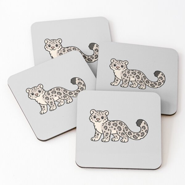 Item preview, Cute Cartoon Snow Leopard designed and sold by WildlifeDoodle.