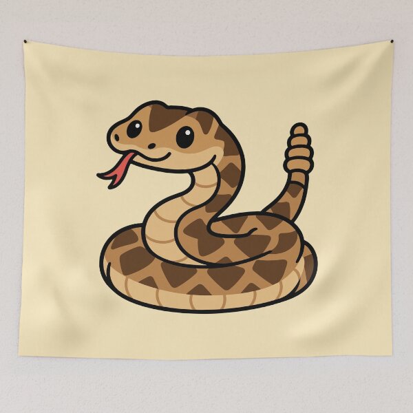 Item preview, Cute Cartoon Rattlesnake designed and sold by WildlifeDoodle.