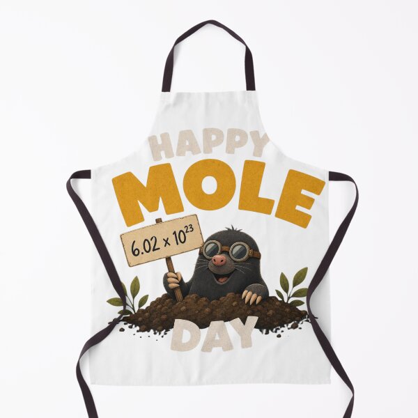 Item preview, Happy Mole Day 6.02 x 10^23 Chemistry Pun Cute Cartoon designed and sold by Designshopx.