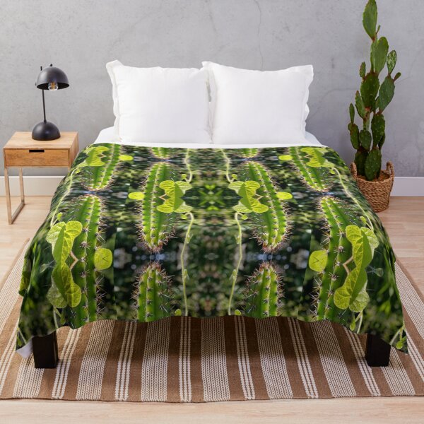 Item preview, Cactus & Heart Leaf Symmetry - Botanical Kaleidoscope Pattern designed and sold by PicturePick.