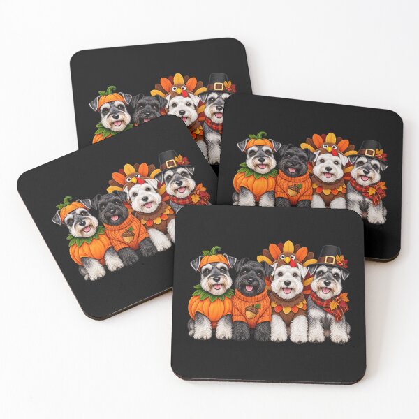 Item preview, Thanksgiving Schnauzer Dogs designed and sold by ROUX-ART.