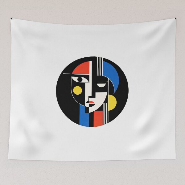 Item preview, Bauhaus Geometric Face – Modern Abstract Minimalist Art designed and sold by Timegraf.