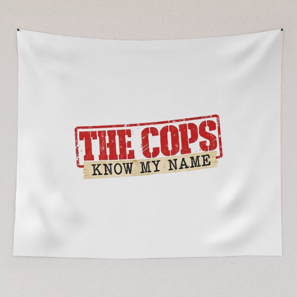 Item preview, The Cops Know My Name Funny Rubber Stamp designed and sold by RekiStyle.
