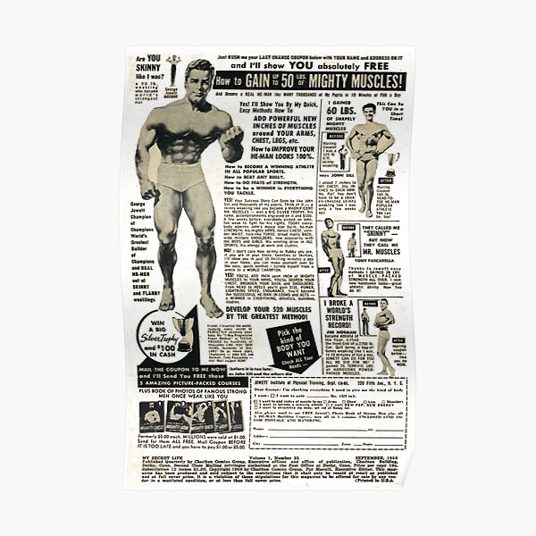 Vintage Muscle Advert Poster