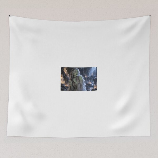 Item preview, Frightened Woman in Ethereal Gown in Cave designed and sold by CathryneDelamort.
