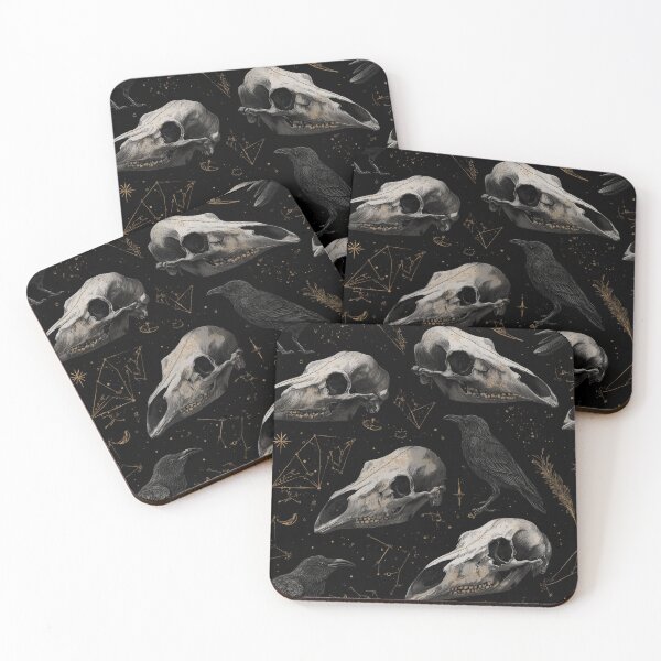 Item preview, Animal Skulls and Ravens Dark Academia Pattern designed and sold by WyldLuna.