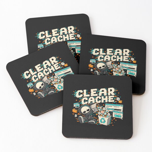Item preview, Clear Cache – Temporary Thoughts Retro Computer Humor designed and sold by Mad Factory Designs.