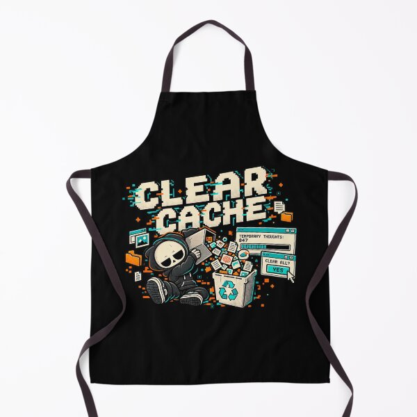 Item preview, Clear Cache – Temporary Thoughts Retro Computer Humor designed and sold by Mad Factory Designs.