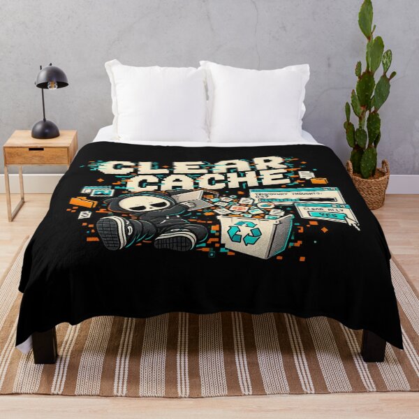 Item preview, Clear Cache – Temporary Thoughts Retro Computer Humor designed and sold by Mad Factory Designs.
