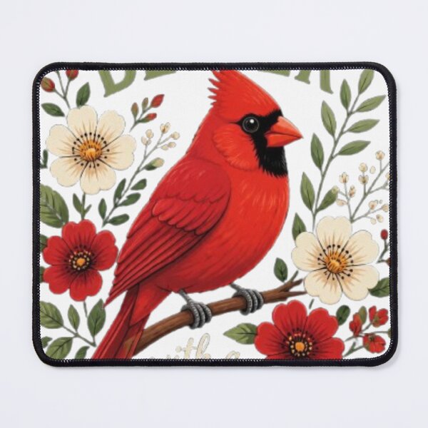 Item preview, Life Is Better With a Cardinal — Red Cardinal on Flower Branch designed and sold by Nusrat002.