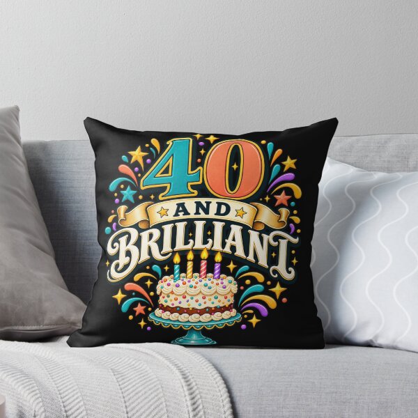 Item preview, 40 and Brilliant Birthday designed and sold by ROUX-ART.