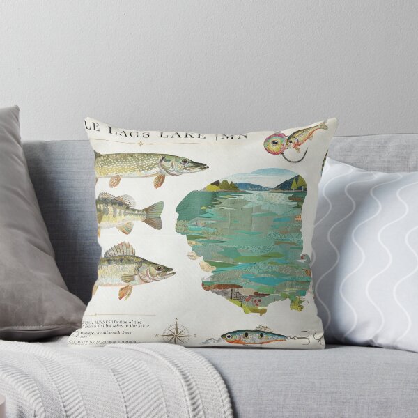 Item preview, Mille Lacs Lake Minnesota Fishing Map designed and sold by traciwithani.