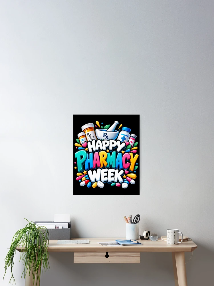 Thumbnail 2 of 3, Poster, Happy Pharmacy Week designed and sold by ROUX-ART.