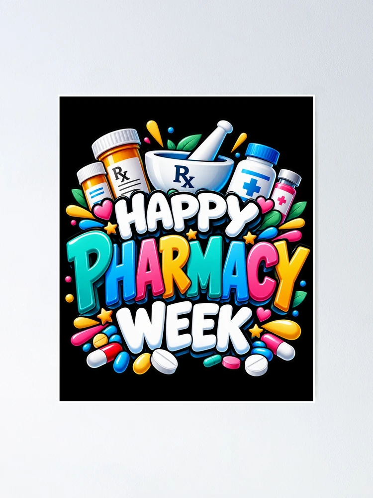 Thumbnail 1 of 3, Poster, Happy Pharmacy Week designed and sold by ROUX-ART.