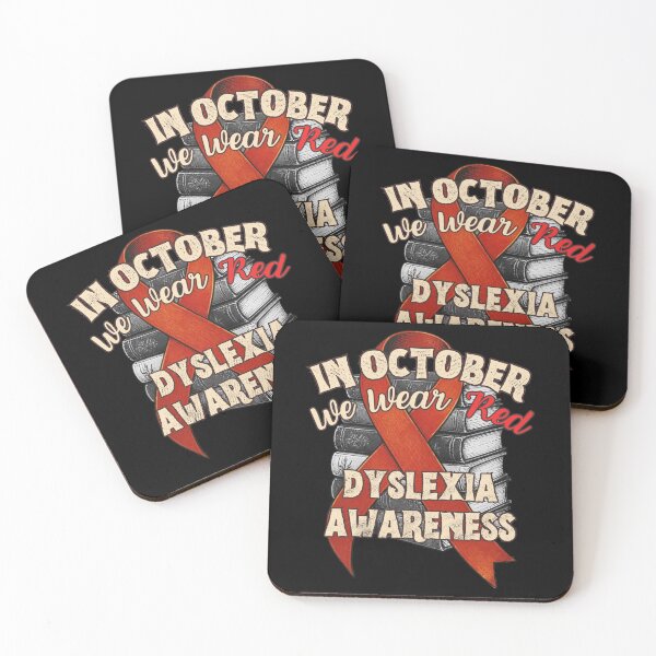 Item preview, In October We Wear Red Dyslexia Awareness designed and sold by tellia-kallisto.