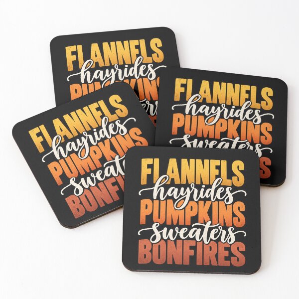 Item preview, Flannels Hayrides Pumpkins Sweaters Bonfires designed and sold by ROUX-ART.