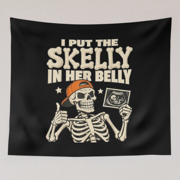Item preview, I Put The Skelly In Her Belly Vintage Bone Skeleton Dad Reveal designed and sold by Creative Spark.
