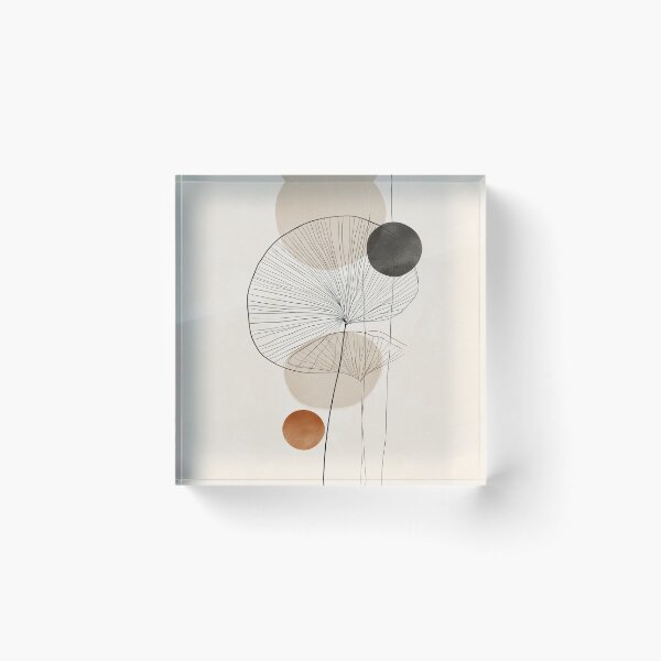 Item preview, Wabi sabi and japandi inspired abstract geometric herbs designed and sold by filigreedigital.